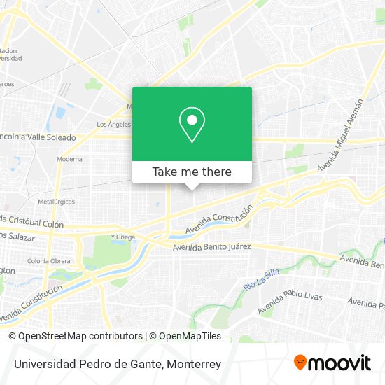 Universidad Pedro de Gante map
