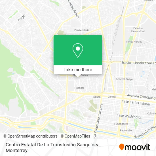 Centro Estatal De La Transfusión Sanguínea map