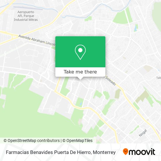Farmacias Benavides Puerta De Hierro map