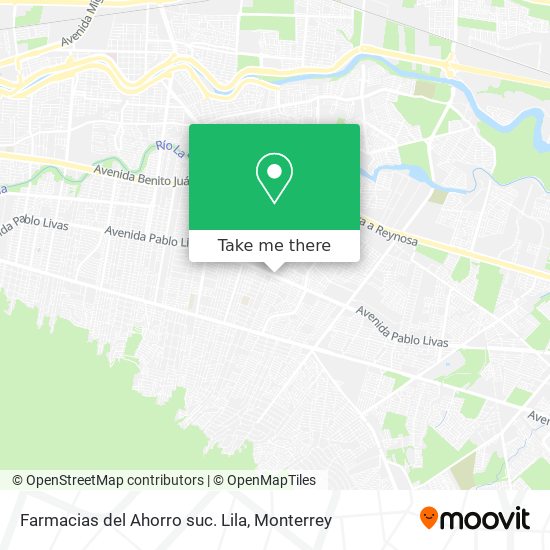 Farmacias del Ahorro suc. Lila map