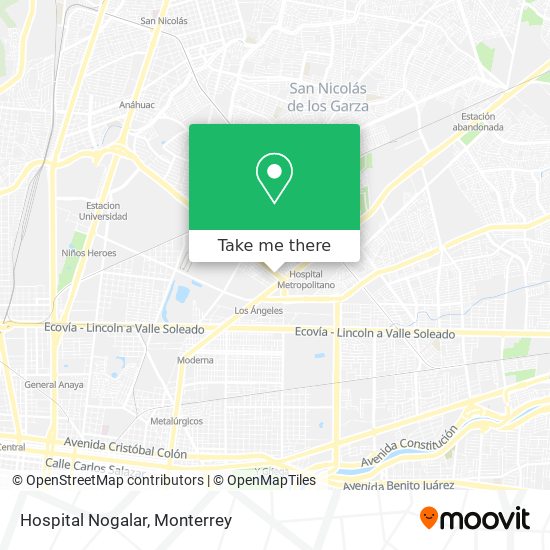 Hospital Nogalar map