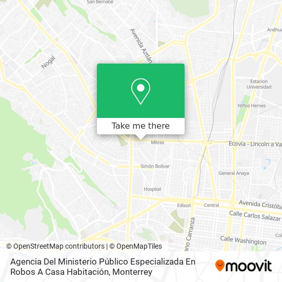 Agencia Del Ministerio Público Especializada En Robos A Casa Habitación map