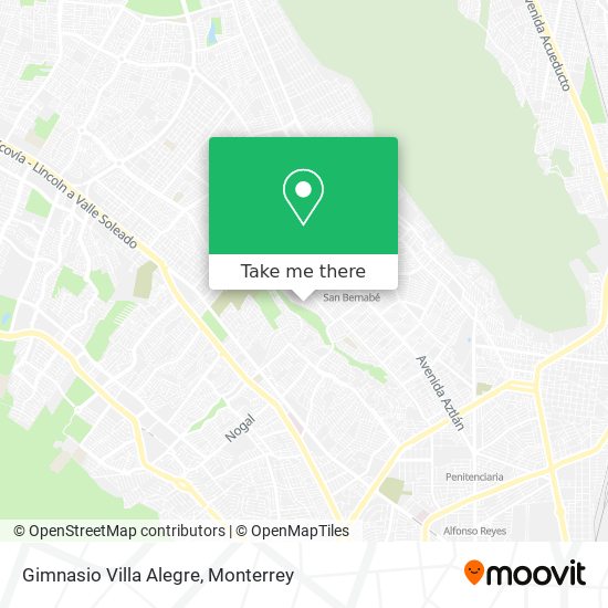 Gimnasio Villa Alegre map