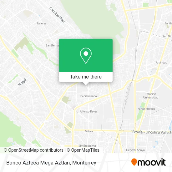 Banco Azteca Mega Aztlan map