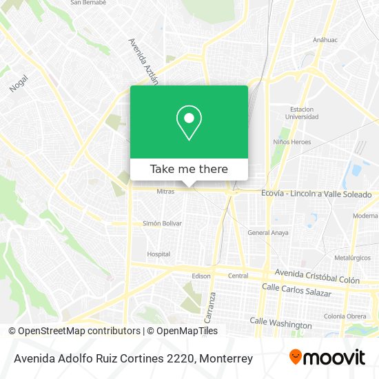 Avenida Adolfo Ruiz Cortines 2220 map