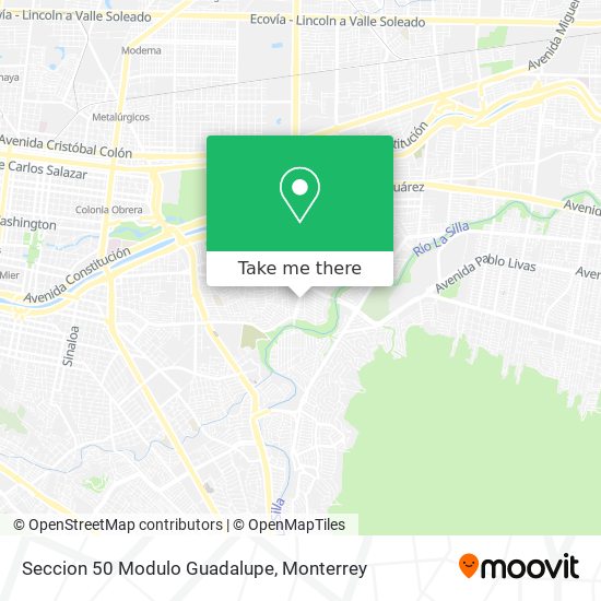 Seccion 50 Modulo Guadalupe map