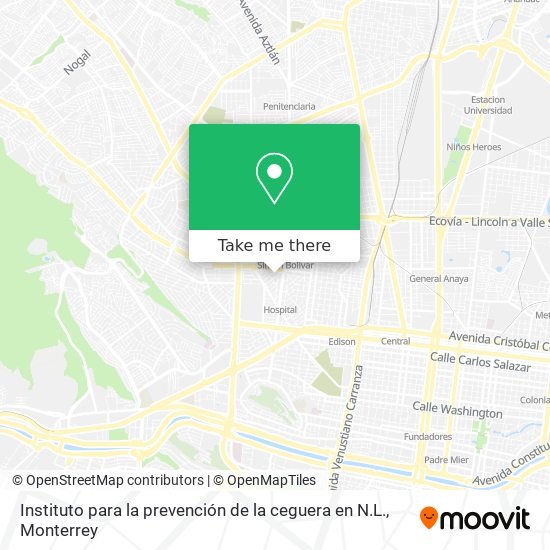 How to get to Instituto para la prevención de la ceguera en . in  Monterrey by Bus or Metrorrey?