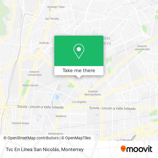 Tvc En Línea San Nicolás map