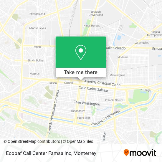 Mapa de Ecobaf Call Center Famsa Inc