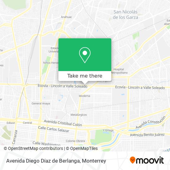 Mapa de Avenida Diego Díaz de Berlanga