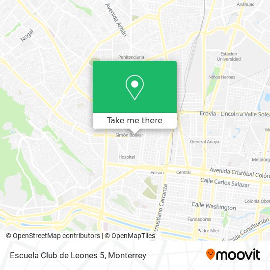 How to get to Escuela Club de Leones 5 in Monterrey by Bus or Metrorrey?