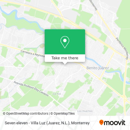 Seven eleven - Villa Luz (Juarez, N.L.) map