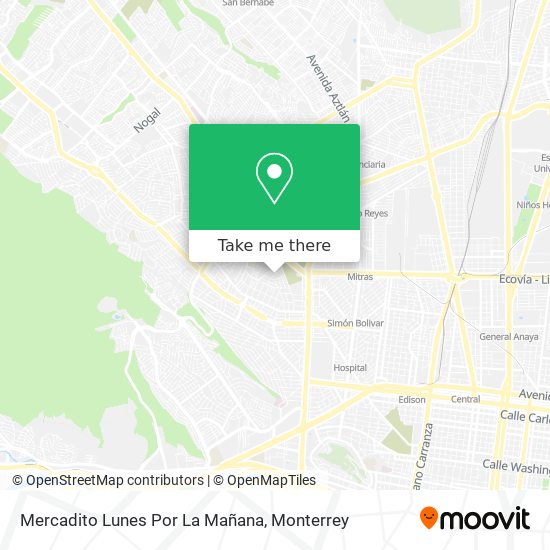 Mapa de Mercadito Lunes Por La Mañana