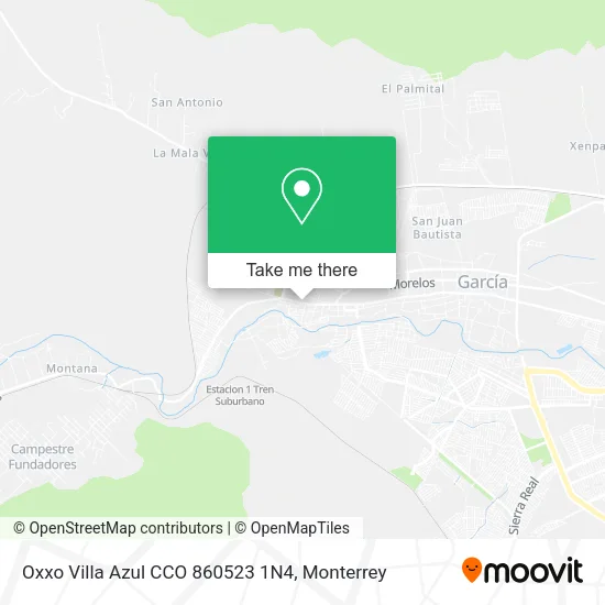 Mapa de Oxxo Villa Azul CCO 860523 1N4