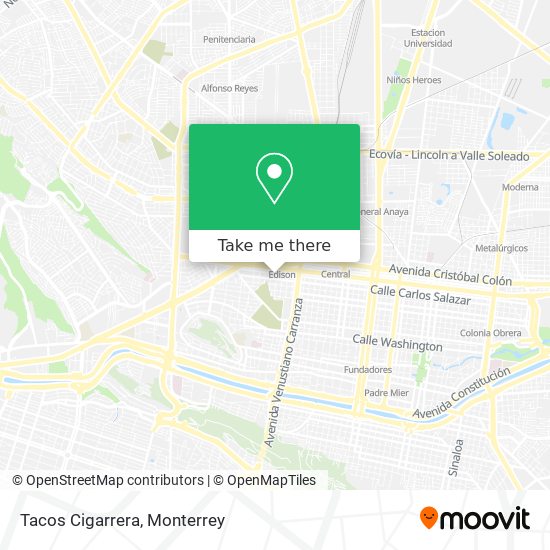 Mapa de Tacos Cigarrera