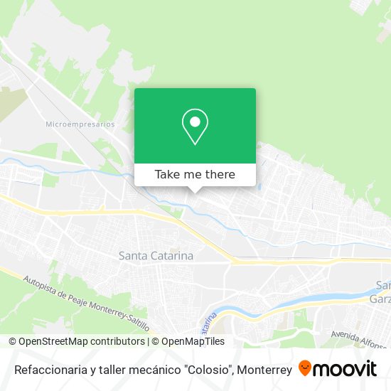 Mapa de Refaccionaria y taller mecánico  "Colosio"