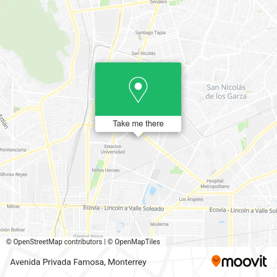 Avenida Privada Famosa map