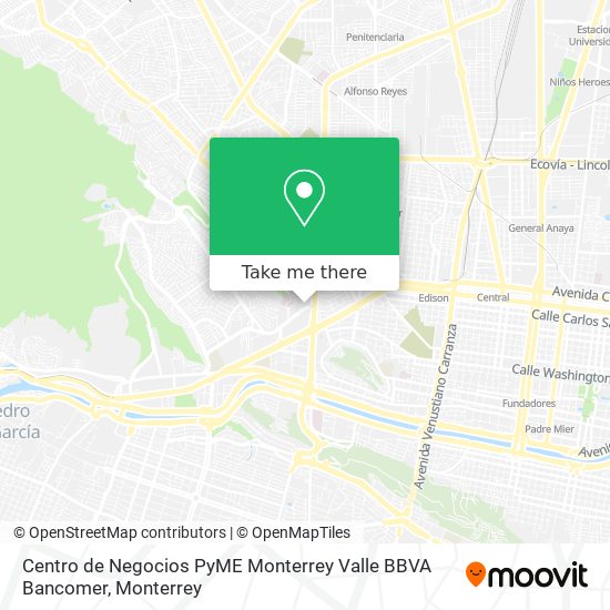 Centro de Negocios PyME Monterrey Valle BBVA Bancomer map