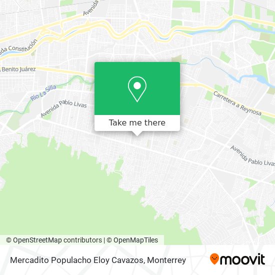 Mapa de Mercadito Populacho Eloy Cavazos