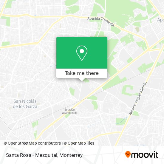 Santa Rosa - Mezquital map