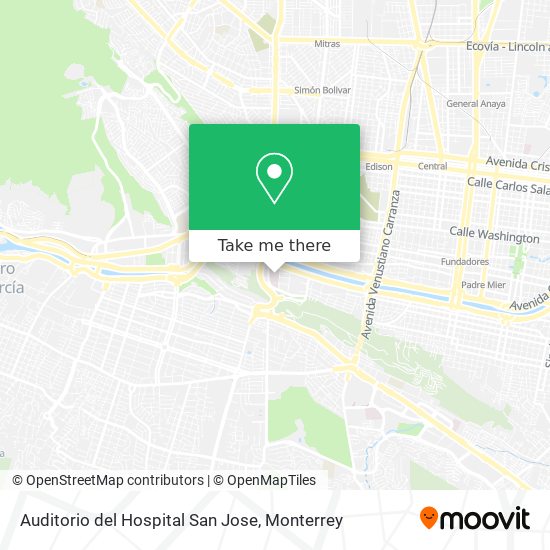 Auditorio del Hospital San Jose map