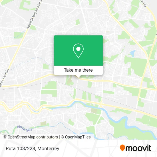 Ruta 103/228 map