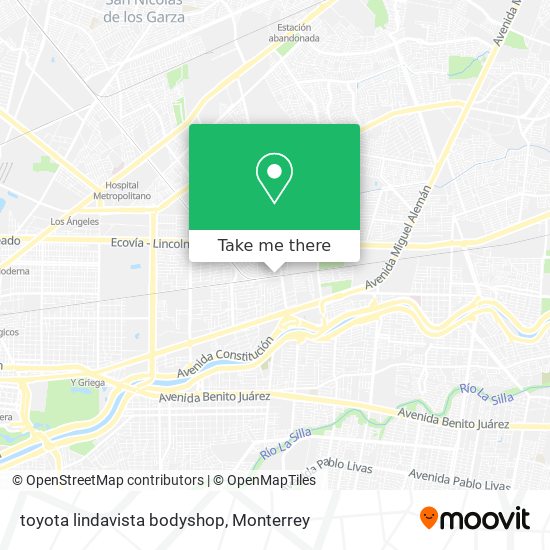 toyota lindavista bodyshop map