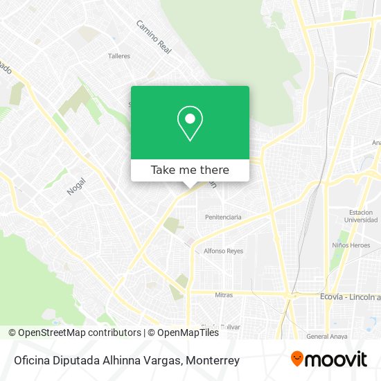 Mapa de Oficina Diputada Alhinna Vargas