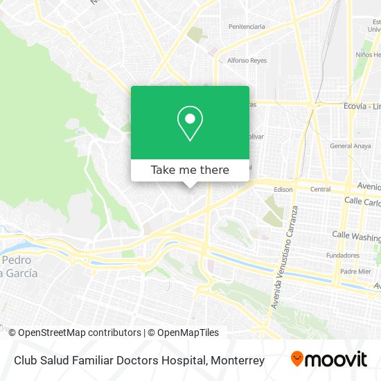 Mapa de Club Salud Familiar Doctors Hospital