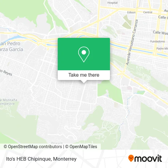 Mapa de Ito's HEB Chipinque