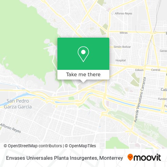 Envases Universales Planta Insurgentes map