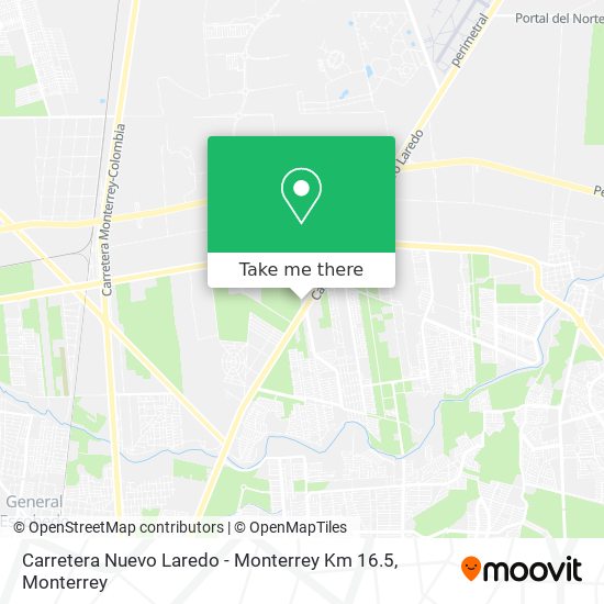 Mapa de Carretera Nuevo Laredo - Monterrey Km 16.5