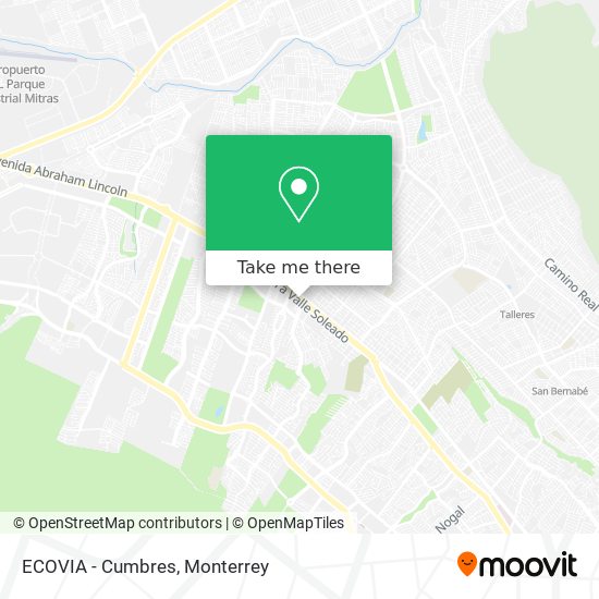 ECOVIA - Cumbres map