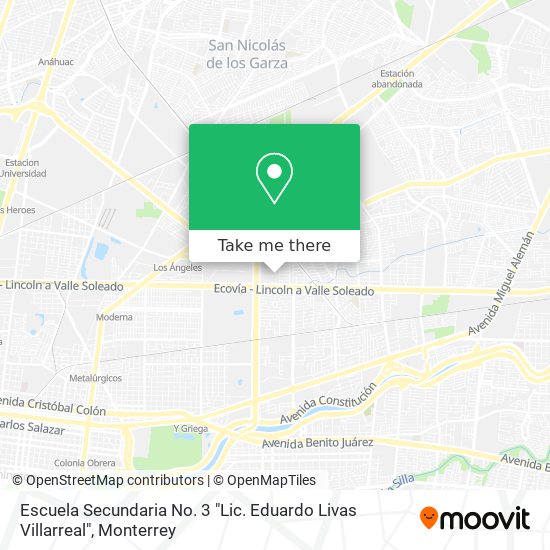 Escuela Secundaria No. 3 "Lic. Eduardo Livas Villarreal" map