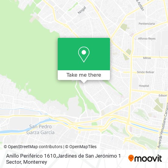 Anillo Periférico 1610,Jardines de San Jerónimo 1 Sector map