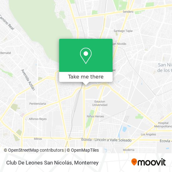 How to get to Club De Leones San Nicolás in San Nicolás De Los Garza by Bus  or Metrorrey?