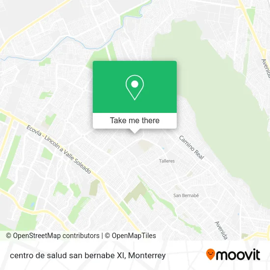 Mapa de centro de salud san bernabe XI