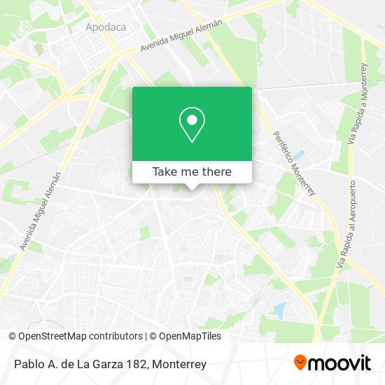 Pablo A. de La Garza 182 map