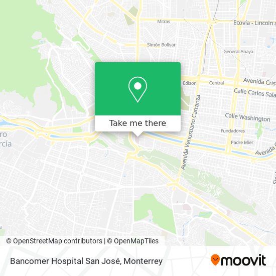 Mapa de Bancomer Hospital San José