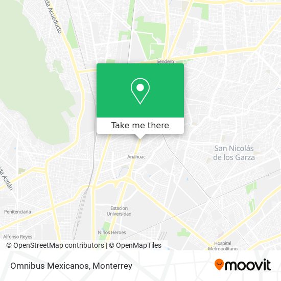 Mapa de Omnibus Mexicanos