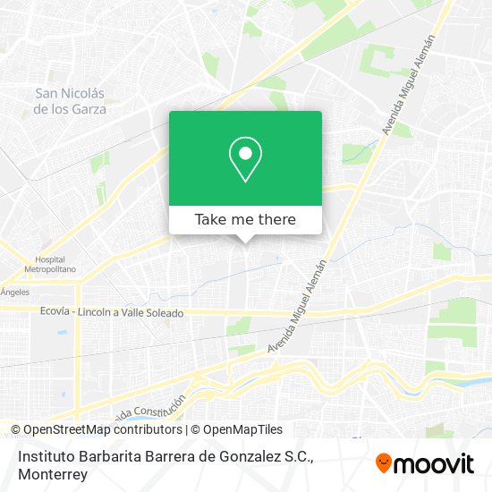 Mapa de Instituto Barbarita Barrera de Gonzalez S.C.