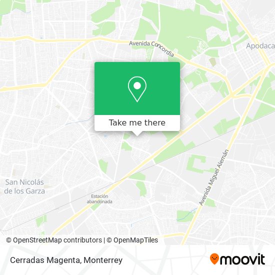 Cerradas Magenta map