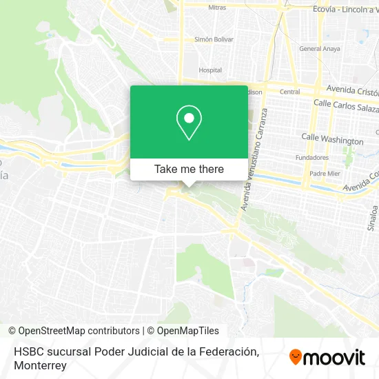 HSBC sucursal Poder Judicial de la Federación map