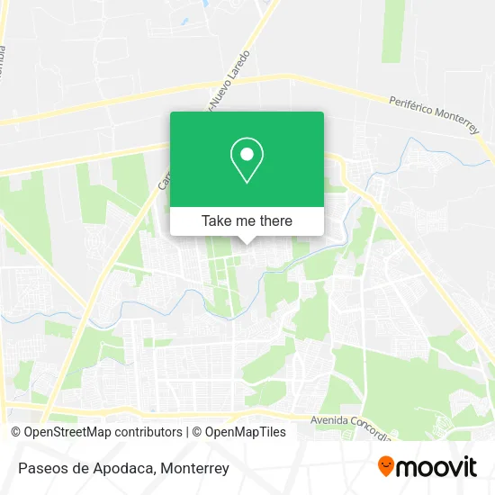 Paseos de Apodaca map