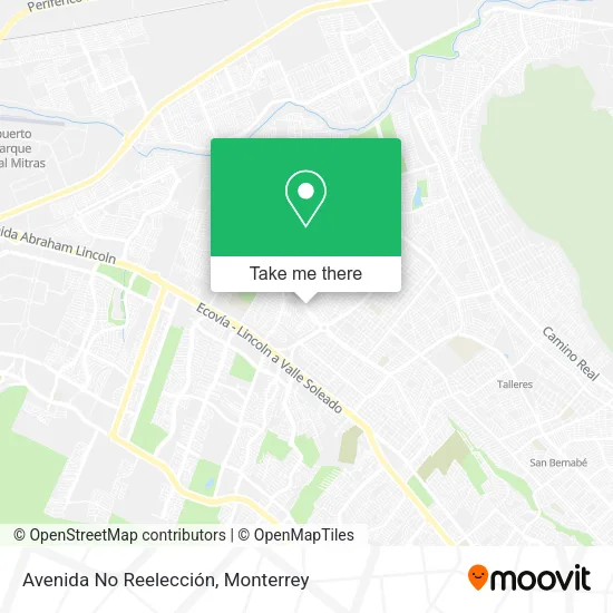 Avenida No Reelección map
