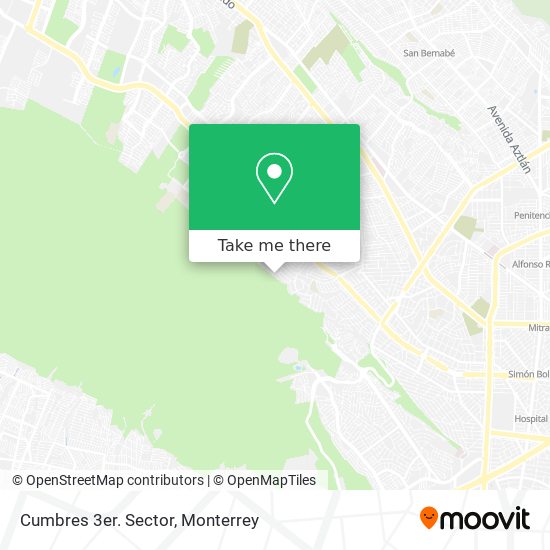 Mapa de Cumbres 3er. Sector