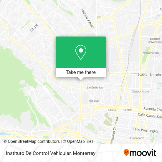 Instituto De Control Vehicular map
