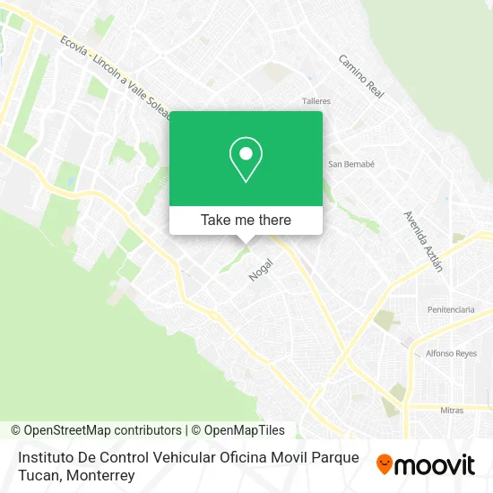 Instituto De Control Vehicular Oficina Movil Parque Tucan map