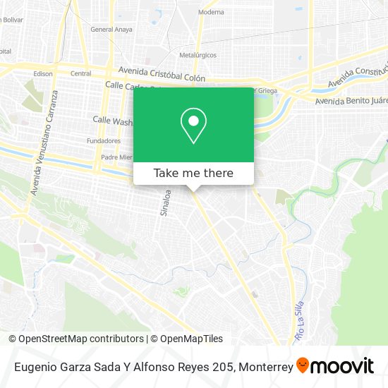 Eugenio Garza Sada Y Alfonso Reyes 205 map