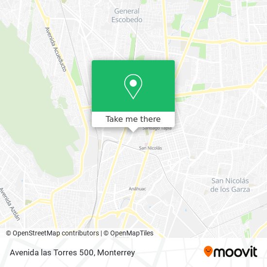 Mapa de Avenida las Torres 500
